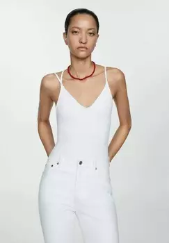 Джинсы узкого кроя CLAUDIA Mango, белый