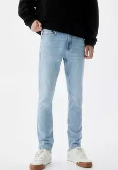 Джинсы узкого кроя Comfort Fit PULL&BEAR, цвет stone blue denim