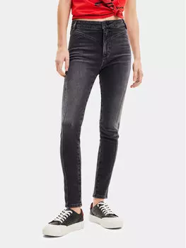 Джинсы узкого кроя Desigual, черный