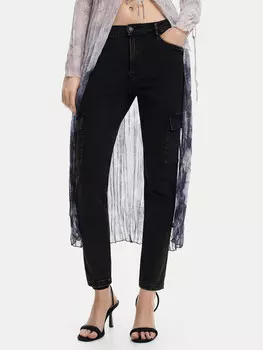 Джинсы узкого кроя Desigual, черный