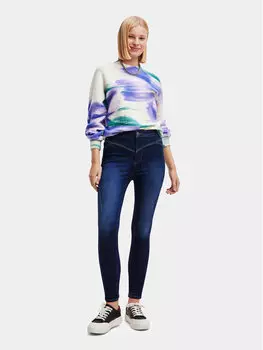 Джинсы узкого кроя Desigual, синий
