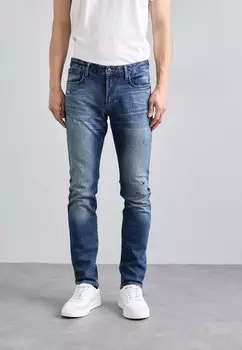 Джинсы узкого кроя Emporio Armani, синий деним