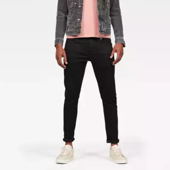 Джинсы узкого кроя G-Star RAW "3301 Slim", с отличной стиркой и эластаном, черный