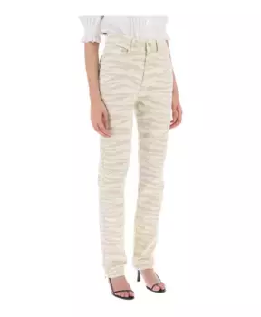 Джинсы узкого кроя Ganni, белый