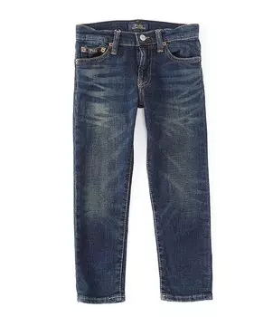 Джинсы узкого кроя из эластичного денима Polo Ralph Lauren Little Boys 2T-7 Sullivan, синий