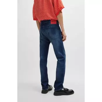 Джинсы узкого кроя из синего эластичного денима. Hugo, цвет Dark Blue