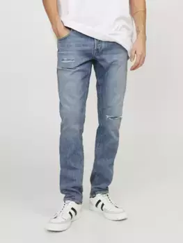 Джинсы узкого кроя Jack & Jones "JJIGLENN JJCOLE AM 171 SN", синий