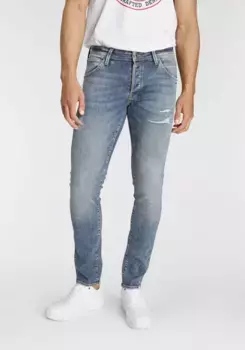Джинсы узкого кроя Jack & Jones "JJIGLENN JJFOX AGI 304 50SPS NOOS", синий