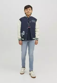 Джинсы узкого кроя Jack & Jones Junior, синий деним