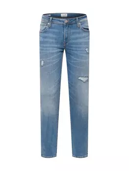 Джинсы узкого кроя JACK & JONES LIAM, синий джинсовый