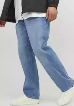 Джинсы узкого кроя Jack & Jones PlusSize "MIKE ORIGINAL", ширина до 48, синий