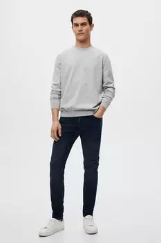 Джинсы узкого кроя Jude с пятью карманами Mango, синий