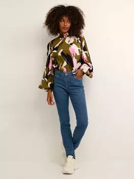 Джинсы узкого кроя KAFFE Vicky, синие