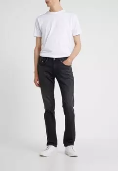 Джинсы узкого кроя KARL LAGERFELD, черный деним