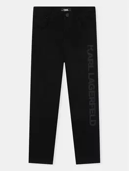 Джинсы узкого кроя Karl Lagerfeld Kids, черный