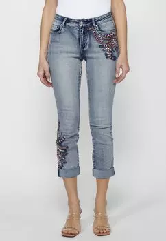 Джинсы узкого кроя Koroshi, Светло-синий