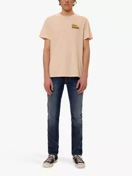 Джинсы узкого кроя Lean Dean Nudie Jeans, беспокойное море