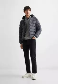 Джинсы узкого кроя Mango Kids, цвет black denim