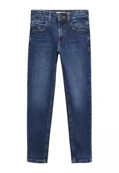 Джинсы узкого кроя Mango Kids, цвет dark blue