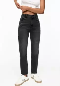 Джинсы узкого кроя MOM PULL&BEAR, темно-серый
