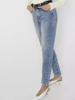 Джинсы узкого кроя Onlveneda Life Mom Fit ONLY, светло-голубые