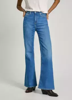 Джинсы узкого кроя Pepe Jeans "FLARE HW", цвет Medium Used