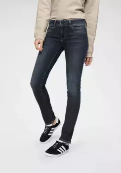 Джинсы узкого кроя Pepe Jeans "NEW BROOKE", с поясом на 1 пуговице и карманом на молнии, цвет H06 Stretch Ultra Dark