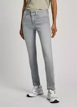Джинсы узкого кроя Pepe Jeans "SLIM JEANS LW, с заниженной талией", серый
