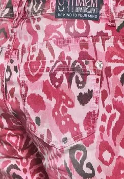 Джинсы узкого кроя Print Cecil, розовые