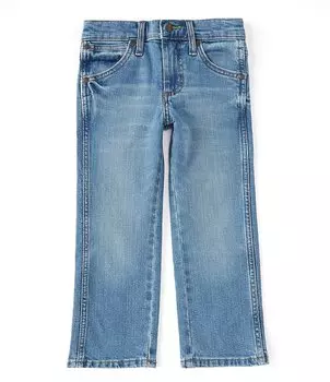 Джинсы узкого кроя прямого кроя Wrangler Little Boys 2T-7 Retro, синий