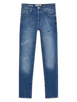 Джинсы узкого кроя Pull&Bear, синий