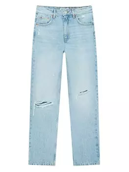 Джинсы узкого кроя Pull&Bear, светло-синий
