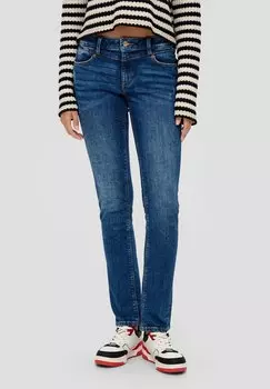 Джинсы узкого кроя QS, темно-синий