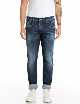 Джинсы узкого кроя Replay "ANBASS Jeans", синий