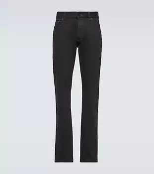 Джинсы узкого кроя roccia Zegna, черный