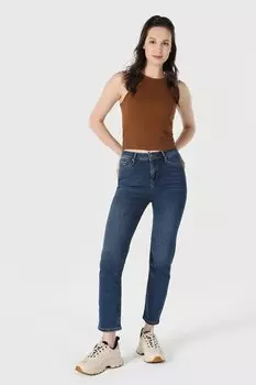 Джинсы узкого кроя с эффектом потертости Colin'S, синий