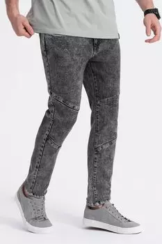 Джинсы узкого кроя с карманами Ombre, серый