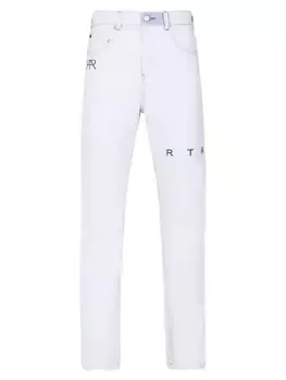 Джинсы узкого кроя с логотипом Rta, синий