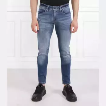 Джинсы узкого кроя с люверсами Pepe Jeans London, синий