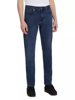Джинсы узкого кроя с высокой посадкой 7 For All Mankind, цвет Dark Wash