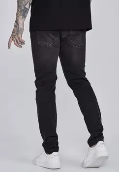 Джинсы узкого кроя SIKSILK, черный деним