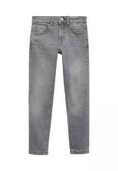 Джинсы узкого кроя SLIM Mango Kids, серый деним