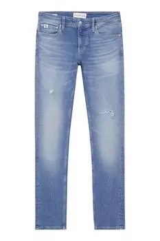 Джинсы узкого кроя со средней посадкой Calvin Klein Jeans, синий