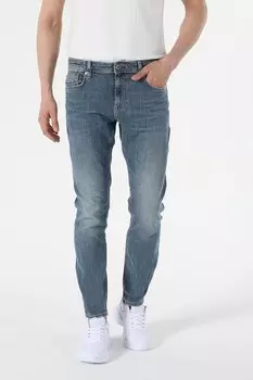 Джинсы узкого кроя со средней посадкой на талии Colin'S, синий