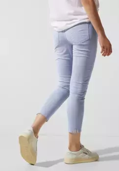 Джинсы узкого кроя STREET ONE, 5 карманов, цвет Light Blue Striped Washed