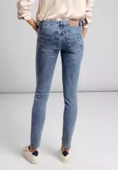 Джинсы узкого кроя STREET ONE, 5 карманов, цвет Light Blue Random Wash