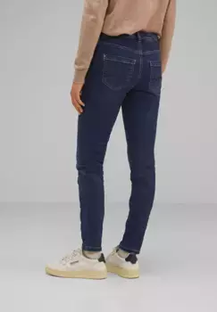Джинсы узкого кроя STREET ONE, смесь мягких материалов, цвет Authentic Indigo Thermo
