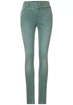 Джинсы узкого кроя Street One, зеленый