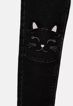 Джинсы узкого кроя TROUSERS CAT KNEE Lindex, черный