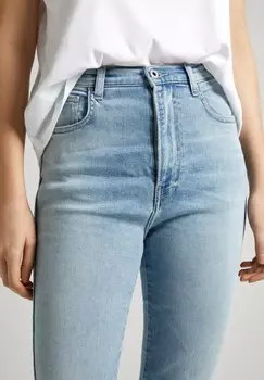 Джинсы узкого кроя UHW Pepe Jeans, синий деним